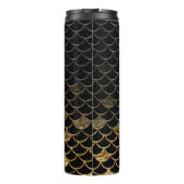 ブラック&金ゴールドグリッターマーメイドはかりで測 タンブラー (裏面)