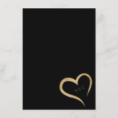 ブラック&金ゴールドグリッター結婚の詳細エンクロージャ エンクロージャーカード (裏面)