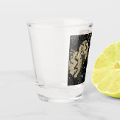 ブラック&金ゴールドグリッター30th Birthday ショットグラス (左)