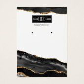 ブラック&金ゴールドゲートスタッドイヤリングディスプレイ (正面)