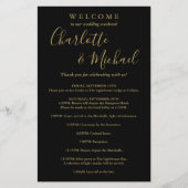 ブラック&金ゴールドゲ結婚ストの週末プログラム (正面)