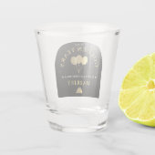 ブラック&金ゴールドゴールデンイヤーズ65thバースデーパーティー ショットグラス (裏面)