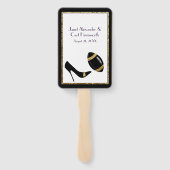 ブラック&金ゴールドサッカー結婚式 プログラムファン ハンドファン (裏面)