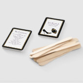 ブラック&金ゴールドサッカー結婚式 プログラムファン ハンドファン (組立なし)