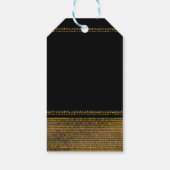 ブラック&金ゴールドシックきらめくグラムパーティーフェイト ギフトタグ (裏面)
