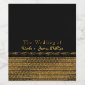 ブラック&金ゴールドシックきらめくグラムパーティーワインラベル ワインラベル (シングルラベル)