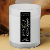 ブラック&金ゴールドシックなキャンドルジャー薄い垂直ラベル ラベル