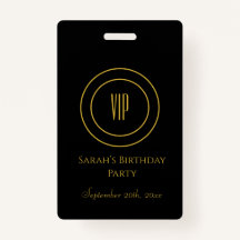ブラック&金ゴールドシック誕生日パーティーVIPアクセス