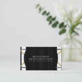 ブラック&金ゴールドシックGlam幾何学友人を参照 紹介カード (スタンド正面)