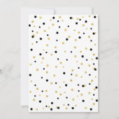 ブラック&金ゴールドシンプル17thバースデー10代のパーティー 招待状 (裏面)