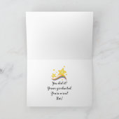 ブラック&金ゴールドスすごいター卒業おめでとう カード (内部)