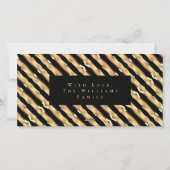 ブラック&金ゴールドスクリプトメリークリスマスハッピー2024 シーズンカード (裏面)