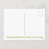 ブラック&金ゴールドスクリプト新年おめでとう シーズンポストカード (裏面)