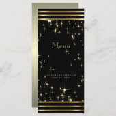 ブラック&金ゴールドスターライト付きバー メニュー (正面/裏面)