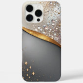 ブラック&金ゴールドスパークルシールド Case-Mate iPhoneケース (裏面)