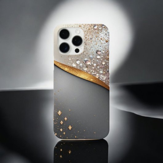 ブラック&金ゴールドスパークルシールド Case-Mate iPhoneケース