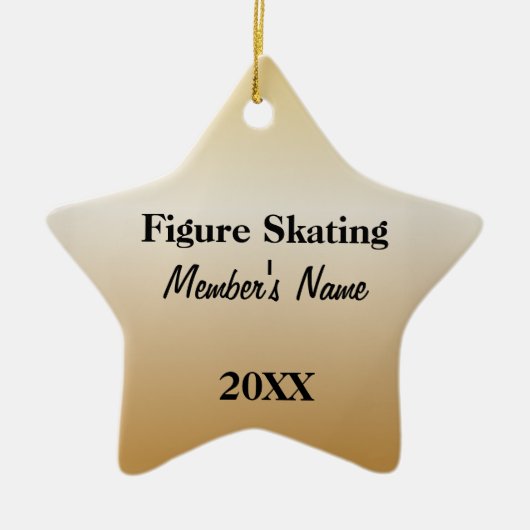 ブラック&金ゴールドスポーツチームのオーナメントまたは賞 セラミックオーナメント (正面)