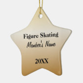 ブラック&金ゴールドスポーツチームのオーナメントまたは賞 セラミックオーナメント (左)