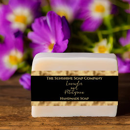 ブラック&金ゴールドソープベリーバンド 招待状ベリーバンド