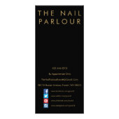 ブラック&金ゴールドタイポグラフィサロンカード ラックカード (裏面)