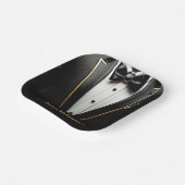 ブラック&金ゴールドタキシード誕生日イベント ペーパープレート (傾斜あり)