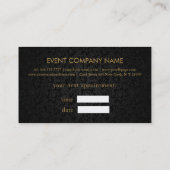 ブラック&金ゴールドダマスク 名刺 (裏面)