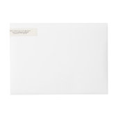 ブラック&金ゴールドチェッカーボード縁ど差出人住所 ラップアラウンドラベル (正面)