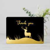 ブラック&金ゴールドディアミニマル追悼式 箔招待状 (立ち正面)