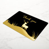 ブラック&金ゴールドディアミニマル追悼式 箔招待状 (回転した状態)