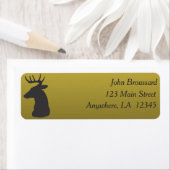 ブラック&金ゴールドディアー狩り住所 シール (インサイチュ)