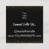 ブラック&金ゴールドディスカウントスクラッチオフサンキューカード スクエア名刺 (裏面)