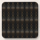 ブラック&金ゴールドデコ コースター (正面)