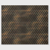 ブラック&金ゴールドドラゴンはかりで測 ラッピングペーパー (フラット)