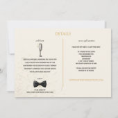 ブラック&金ゴールドニューイヤーイブ結婚式招待状 招待状 (裏面)