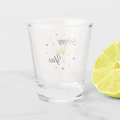 ブラック&金ゴールドハッピーニューイヤー ショットグラス (裏面)