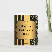 ブラック&金ゴールドハッピーファーザーズデイカード カード (裏面)