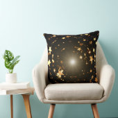 ブラック&金ゴールドハッピーホリデーきらきら光る クッション (椅子)