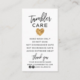 ブラック(金ゴールドハートタンブラー気に名刺) 名刺