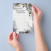 ブラック&金ゴールドバラシャワーゲームカード チラシ (ハンドル)