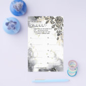 ブラック&金ゴールドバラシャワーゲームカード チラシ (シングル)