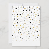 ブラック&金ゴールドバルーン男の子2歳の誕生日パーティー 招待状 (裏面)