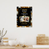 ブラック&金ゴールドバルーン50周年記念 ポスター (キッチン)