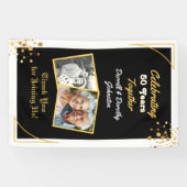 ブラック&金ゴールドバルーン50周年記念 横断幕 (横)