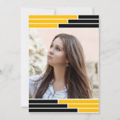 ブラック&金ゴールドバーワンフォトグラードパーティー 招待状 (裏面)