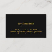 ブラック&金ゴールドパイロットプロフェッショナル 名刺 (裏面)