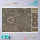 ブラック&金ゴールドパターンの切り離し紙 薄葉紙 (クラフト)