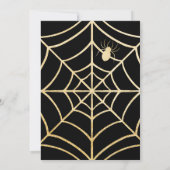 ブラック&金ゴールドパンプキンマスコアードハローウィンパーティ 招待状 (裏面)