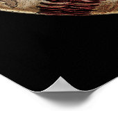 ブラック&金ゴールドパーソナライズされたベースボールポスター ポスター (角)