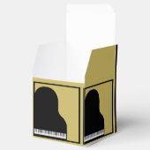 ブラック&金ゴールドピアノ結婚式の引き出物ボックス フェイバーボックス (オープン)