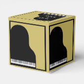 ブラック&金ゴールドピアノ結婚式の引き出物ボックス フェイバーボックス (裏面サイド)